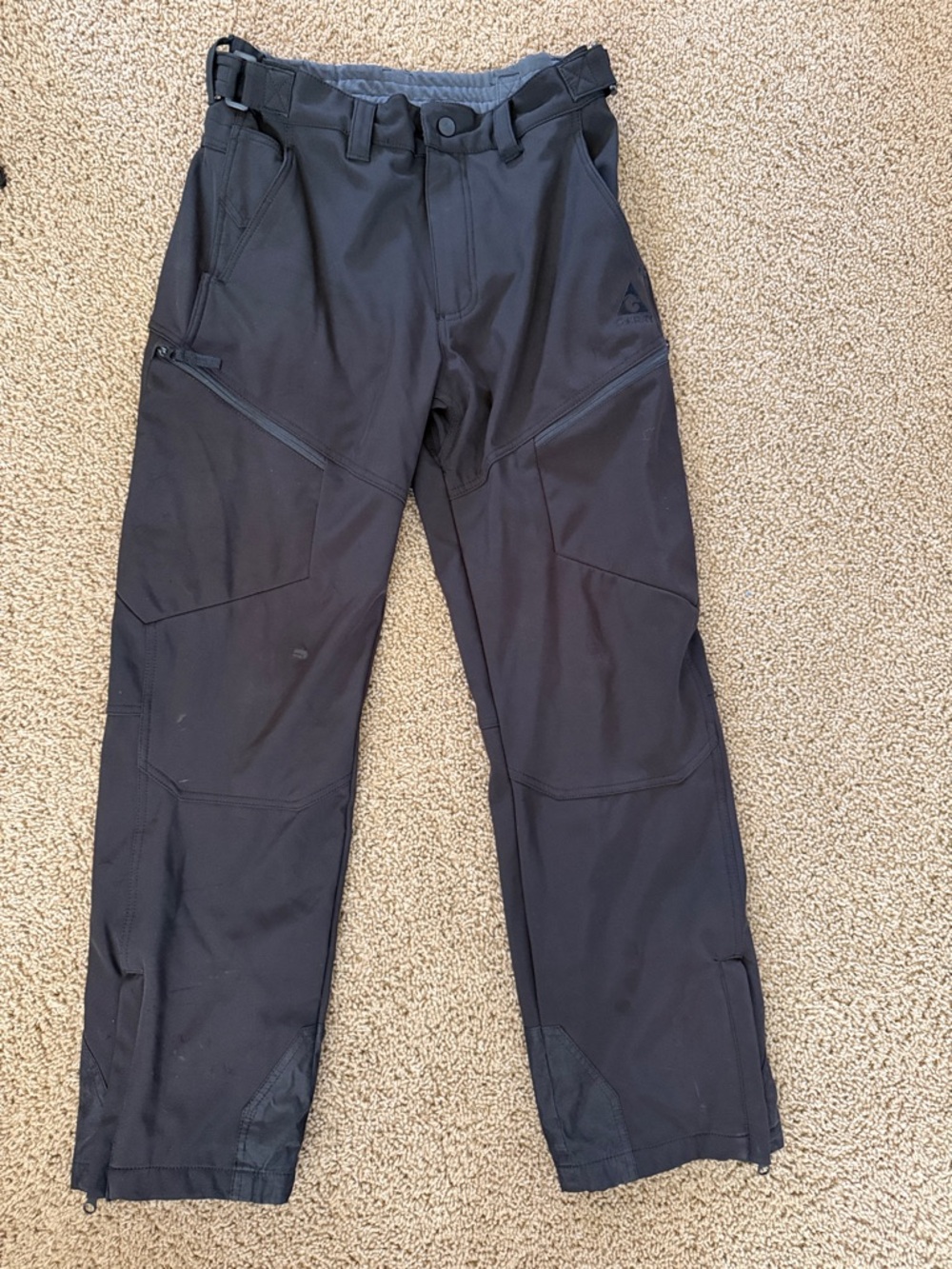 Men's Gerry Black Softshell Outdoor water Resistant ski/snowboard Pants